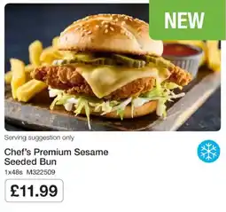 Booker Wholesale Chef's Premium Sesame Seeded Bun offer
