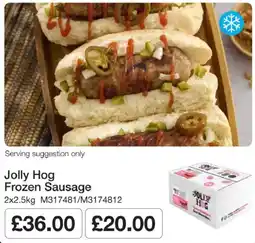 Booker Wholesale Jolly Hog frozen sausage offer