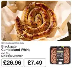 Booker Wholesale Blackgate cumberland whirls offer