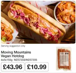 Booker Wholesale Moving Mountains vegan hotdog offer