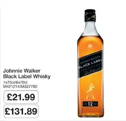 Booker Wholesale Johnnie Walker Black Label Whisky offer