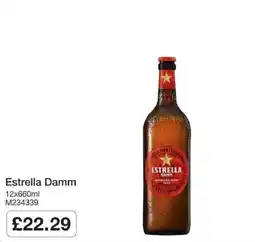 Booker Wholesale Estrella Damm offer