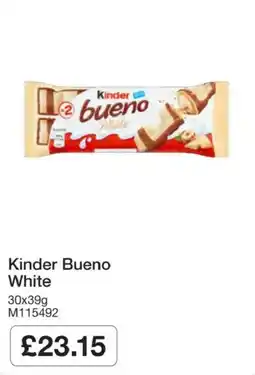 Booker Wholesale Kinder bueno white offer
