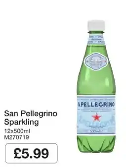 Booker Wholesale San Pellegrino sparkling offer