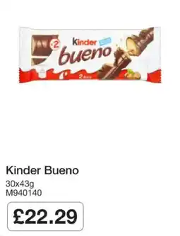 Booker Wholesale Kinder bueno offer