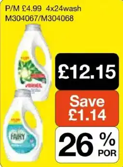 Booker Wholesale Fairy 4x24wash offer