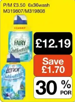 Booker Wholesale Fairy cold wash offer