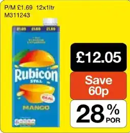 Booker Wholesale Rubicon mango offer
