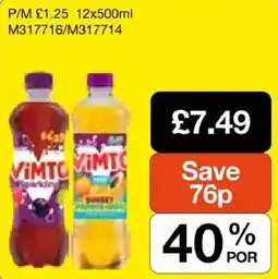 Booker Wholesale Vimto offer