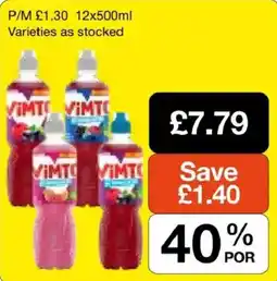 Booker Wholesale Vimto offer