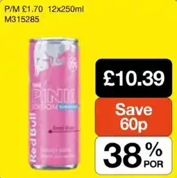 Booker Wholesale Red Bull pink offer