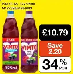 Booker Wholesale Vimto offer