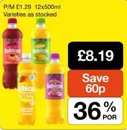 Booker Wholesale Jubico soft drinks offer
