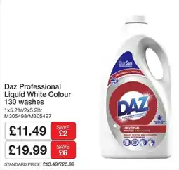 Booker Wholesale Daz Professional Liquid White Colour offer