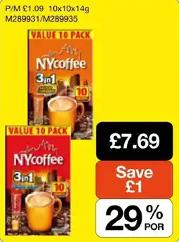Booker Wholesale Nycoffee 3 in 1 offer