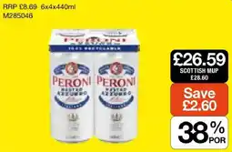 Booker Wholesale Peroni nastro azzurro offer