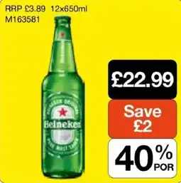 Booker Wholesale Heineken beer offer