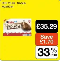 Booker Wholesale Kinley crispy offer