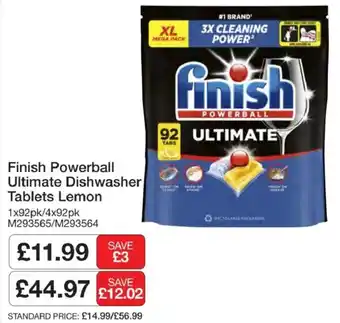 Finish Powerball Ultimate Dishwasher Tablets Lemon