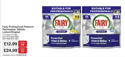 Booker Wholesale Fairy professional platinum dishwasher tablets offer