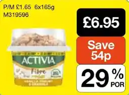 Booker Wholesale Activia fibre offer