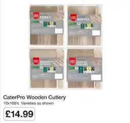 Booker Wholesale CaterPro wooden cutlery offer