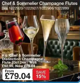 Booker Wholesale Chef & Sommelier Champagne Flutes offer