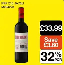 Booker Wholesale Beefsteak Malbec offer
