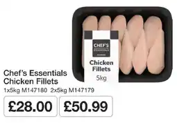 Booker Wholesale Chef's Essentials Chicken Fillets offer