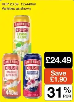 Booker Wholesale Smirnoff crush offer