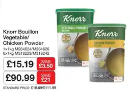 Booker Wholesale Knorr bouillon vegetable chicken powder offer