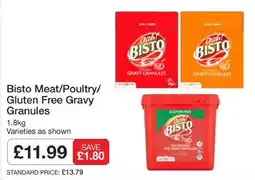 Booker Wholesale Bisto meat/poultry/gluten free gravy granules offer