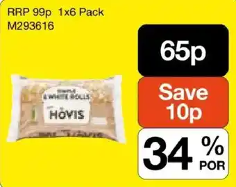 Hovis white rolls