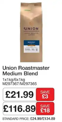 Booker Wholesale Union Roastmaster Medium Blend offer
