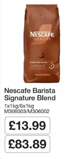 Booker Wholesale Nescafe Barista Signature Blend offer