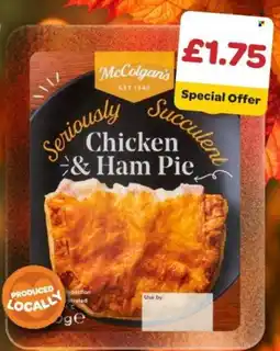 Eurospar McColgan's seriously succulent chicken & ham pie offer