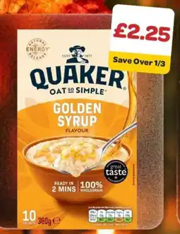 Eurospar Quaker oat so simple golden syrup flavour offer