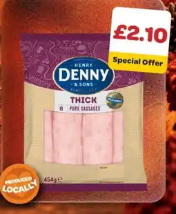 Eurospar Henry Denny & Sons thick pork sausages offer