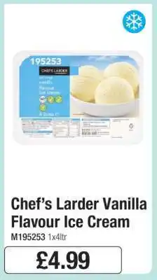 Makro Chef’s Larder Vanilla Flavour Ice Cream offer