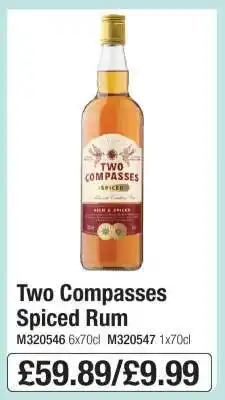 Makro Two Compasses Spiced Rum offer