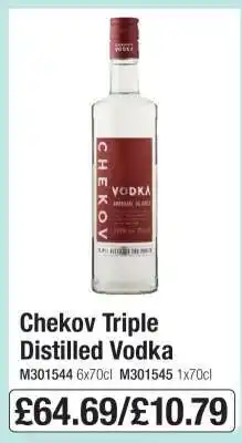 Makro Chekov Triple Distilled Vodka offer