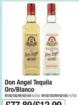 Makro Don Angel Tequila Oro/Blanco offer