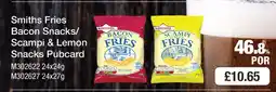 Makro Smiths Fries Bacon Snacks/Scampi & Lemon Snacks Pubcard offer