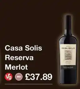 Makro Casa Solis Reserva Merlot offer