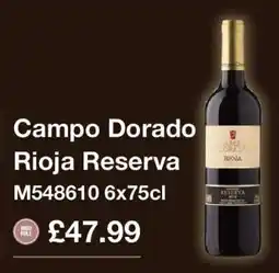 Makro Campo Dorado Rioja Reserva offer
