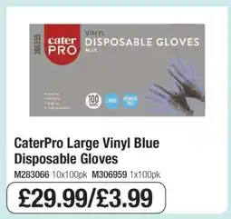 Makro CaterPro Large Vinyl Blue Disposable Gloves offer