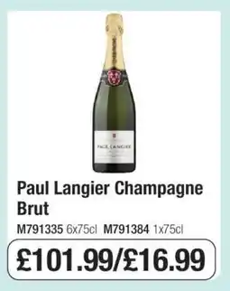 Makro Paul Langier Champagne Brut offer