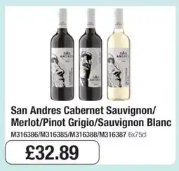 Makro San Andres Cabernet Sauvignon/Merlot/Pinot Grigio/Sauvignon Blanc offer