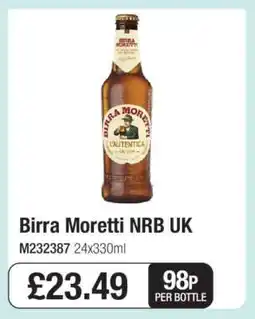 Makro Birra Moretti NRB UK offer
