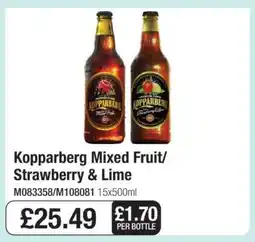 Makro Kopparberg Mixed Fruit/Strawberry & Lime offer